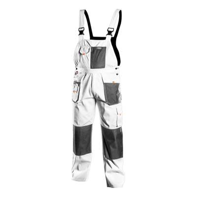 Pantalon cu pieptar de lucru albi nr.M/50 Neo Tools 81-140-M