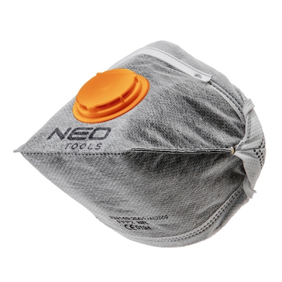 Masca de protectie cu valva FFP1 impotriva prafului cu carbune activ, set/3 buc. Neo Tools 97-311